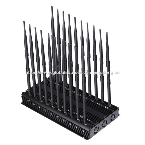 20-Antennen-Jammer, schirmt alle WIFI- (WIFI 6E), RF-, Lojack-, VHF-, UHF- und 2G-, 3G-, 4G-, 5G- (3.5G, 3.7G) Mobilfunksignale usw. ab.