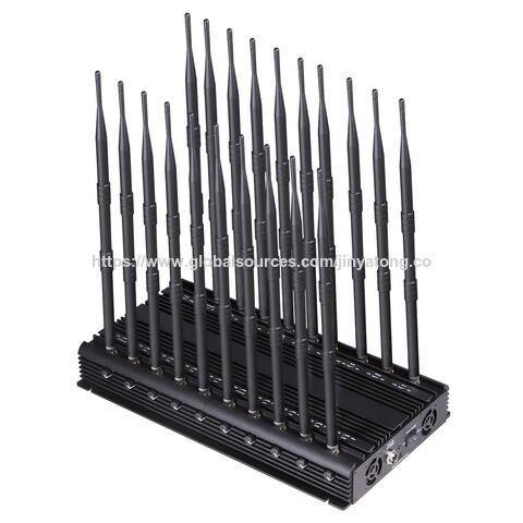 20-Antennen-Jammer, schirmt alle WIFI- (WIFI 6E), RF-, Lojack-, VHF-, UHF- und 2G-, 3G-, 4G-, 5G- (3.5G, 3.7G) Mobilfunksignale usw. ab.