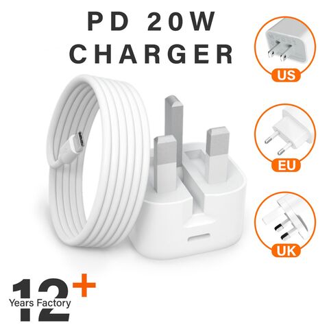 UK Stecker Reiseladegerät PD 3.0 Qc 3.0 20W Ladegerät Schnellladung PD USB C Typ C Wandladegerät Adapter für iPhone Pro Max