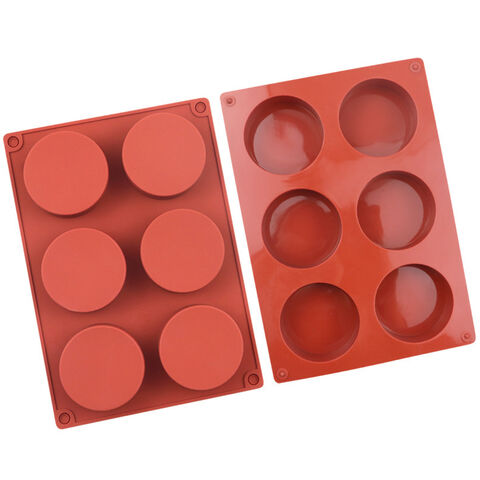 Moule de Cuisson en Silicone Rond, Moule à Gâteau en Silicone, Moule à Muffin, Cupcake, Pudding, Gelée