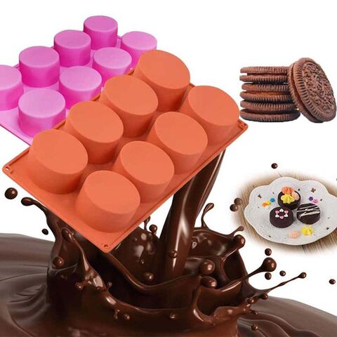 Moule de Cuisson en Silicone Rond, Moule à Gâteau en Silicone, Moule à Muffin, Cupcake, Pudding, Gelée