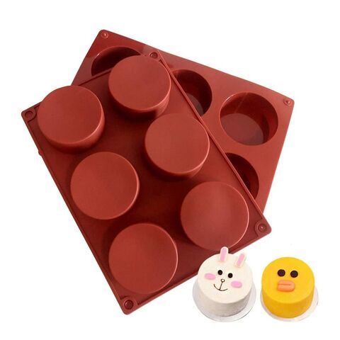 Moule de Cuisson en Silicone Rond, Moule à Gâteau en Silicone, Moule à Muffin, Cupcake, Pudding, Gelée