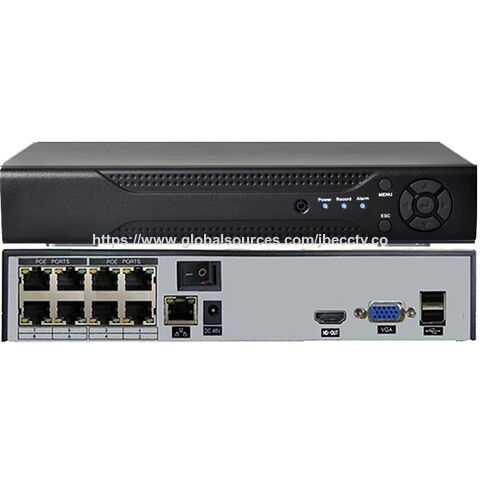 XMeye 16CH POE NVR 16 Canales 3MP/5MP 8CH 4K Alimentación Incorporada Soporte 2 SATA HDD Máx. 8TB con HDMI VGA - Grabador de Video en Red para Sistemas de Vigilancia IP