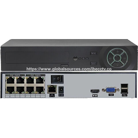 XMeye 16CH POE NVR 16 Canales 3MP/5MP 8CH 4K Alimentación Incorporada Soporte 2 SATA HDD Máx. 8TB con HDMI VGA - Grabador de Video en Red para Sistemas de Vigilancia IP