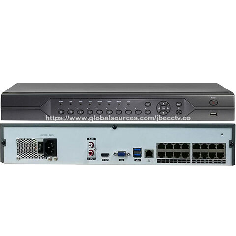 XMeye 16CH POE NVR 16 Canales 3MP/5MP 8CH 4K Alimentación Incorporada Soporte 2 SATA HDD Máx. 8TB con HDMI VGA - Grabador de Video en Red para Sistemas de Vigilancia IP