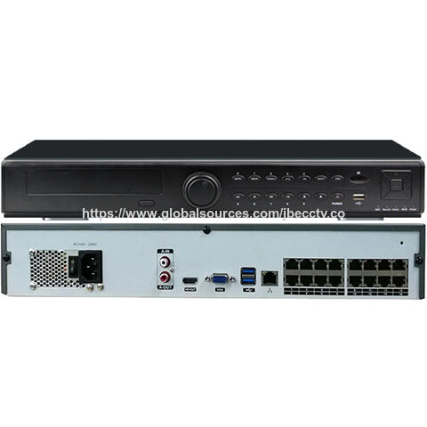 XMeye 16CH POE NVR 16 Canales 3MP/5MP 8CH 4K Alimentación Incorporada Soporte 2 SATA HDD Máx. 8TB con HDMI VGA - Grabador de Video en Red para Sistemas de Vigilancia IP