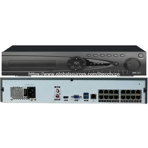 XMeye 16CH POE NVR 16 Canales 3MP/5MP 8CH 4K Alimentación Incorporada Soporte 2 SATA HDD Máx. 8TB con HDMI VGA - Grabador de Video en Red para Sistemas de Vigilancia IP