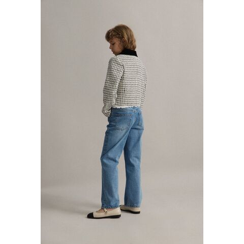 Ensembles de costumes pour enfants personnalisés en gros, conception de haute qualité, tissage jacquard, garniture contrastée, mini-jupe courte pour vêtements d'automne pour filles