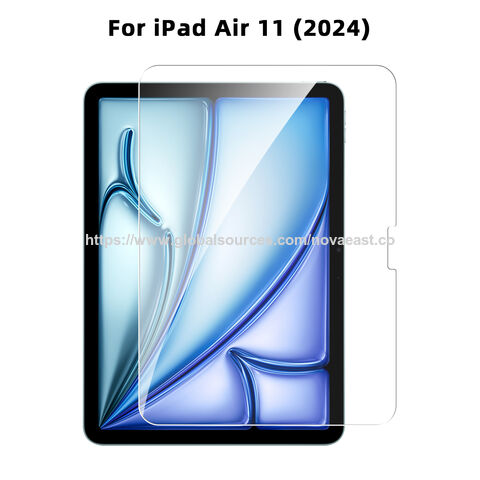 Protection d'écran HD Claire Anti-Rayures Bord Arrondi 2.5D pour iPad Air 11 2025, iPad Pro 2024 avec plateau anti-poussière