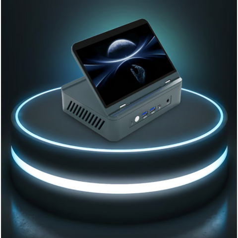 Mini PC con pantalla táctil de 7 pulgadas, ordenador Windows portátil de alta gama, escritorio compacto con USB-C, HDMI, WiFi, para uso en oficina y viajes