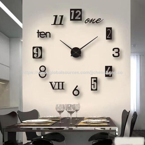 Reloj de pared decorativo de porcelana de cristal de lujo ligero de gran venta, reloj de pared para decoración del hogar