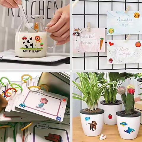 Adhesivos Personalizados Coloridos para Niños, Impermeables, Decorativos para Pared, 3D, Tipo Puffy para DIY