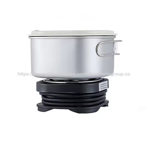 Panela Elétrica de Dupla Voltagem 115V 230V, 350W, 1.3L, Multifuncional, Tipo Frigideira Elétrica Quadrada