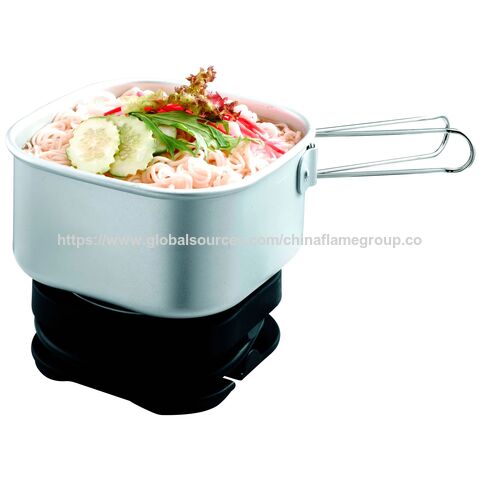 Panela Elétrica de Dupla Voltagem 115V 230V, 350W, 1.3L, Multifuncional, Tipo Frigideira Elétrica Quadrada