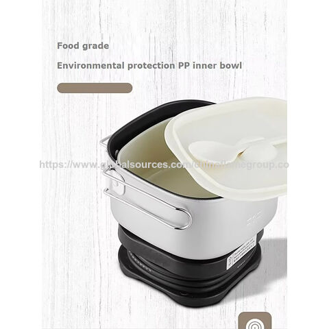 Panela Elétrica de Dupla Voltagem 115V 230V, 350W, 1.3L, Multifuncional, Tipo Frigideira Elétrica Quadrada