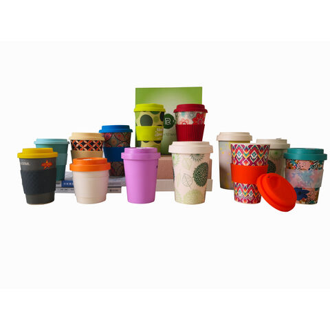 Melamin-Kaffeebecher mit Deckel, BPA-frei, umweltfreundlich, biologisch abbaubarer Reisebecher