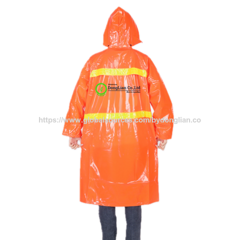 Equipo de protección contra la lluvia, impermeable largo de alta visibilidad amarillo, abrigo de seguridad para protección contra la lluvia para seguridad