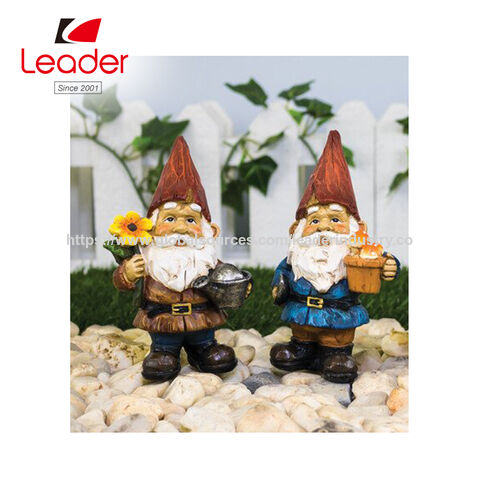 Trio de Gnomes N'entends Pas Ne Vois Pas Ne Parle Pas Statue de Gnome en Résine Décoration de Jardin Extérieur