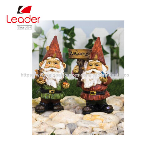 Trio de Gnomes N'entends Pas Ne Vois Pas Ne Parle Pas Statue de Gnome en Résine Décoration de Jardin Extérieur