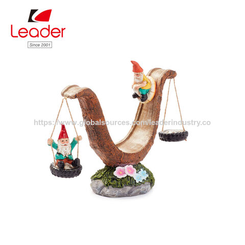 Trio de Gnomes N'entends Pas Ne Vois Pas Ne Parle Pas Statue de Gnome en Résine Décoration de Jardin Extérieur