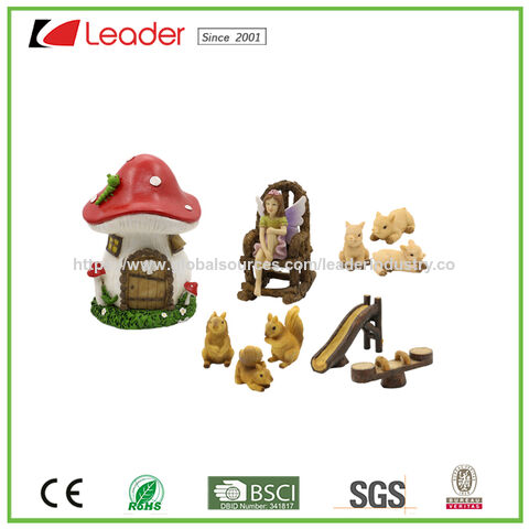 Kits de Maison de Poupée Miniature Décorative en Polyrésine pour Jardin de Fées pour la Décoration de Pots et de Jardins - Fournitures de Jardinage en Gros