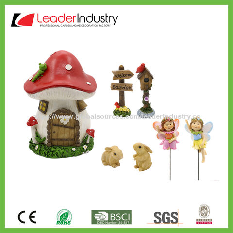 Mini Pots de Fleurs en Polyrésine, Kit de Jardin de Fées pour Ornements de Jardin en Gros