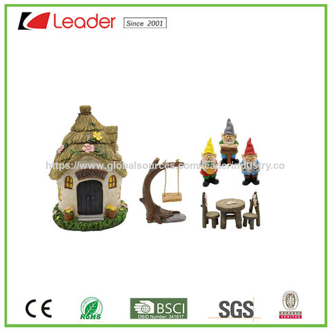 Kits de Maison de Poupée Miniature Décorative en Polyrésine pour Jardin de Fées pour la Décoration de Pots et de Jardins - Fournitures de Jardinage en Gros