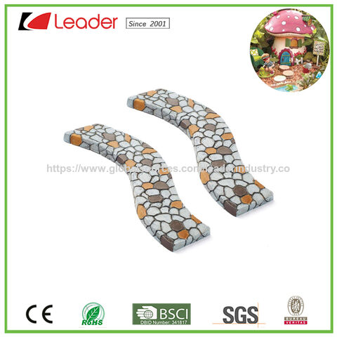 Feuilles de jardin de fées miniatures en polyrésine avec figurines de coléoptères pour décoration de maison de poupée en gros