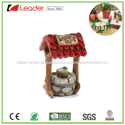 Feuilles de jardin de fées miniatures en polyrésine avec figurines de coléoptères pour décoration de maison de poupée en gros