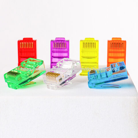 Bestseller RJ45 Cat5e Stecker 8P8C Stecker Goldbeschichtung Stecker Farben UTP.