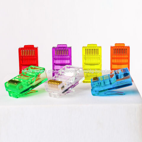 Bestseller RJ45 Cat5e Stecker 8P8C Stecker Goldbeschichtung Stecker Farben UTP.