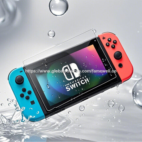 Protector de Pantalla [Doble Defensa] Vidrio Templado para Switch, Antiarañazos Compatible con Carcasas Sin Burbujas Ultrarresistente