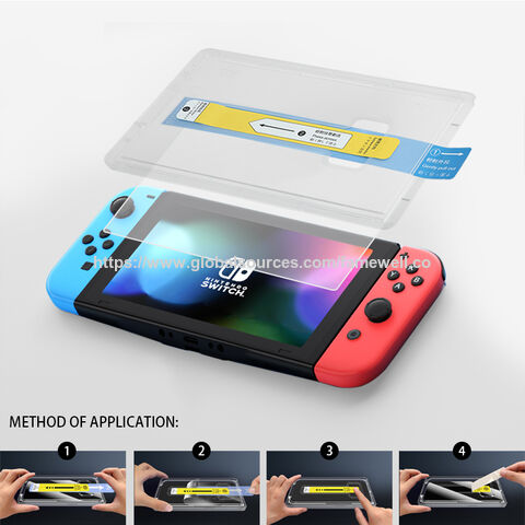 Protector de Pantalla [Doble Defensa] Vidrio Templado para Switch, Antiarañazos Compatible con Carcasas Sin Burbujas Ultrarresistente