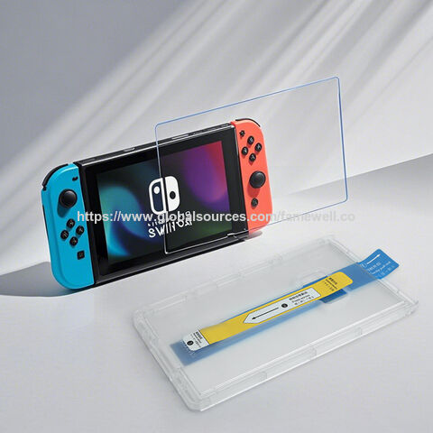 Protector de Pantalla [Doble Defensa] Vidrio Templado para Switch, Antiarañazos Compatible con Carcasas Sin Burbujas Ultrarresistente