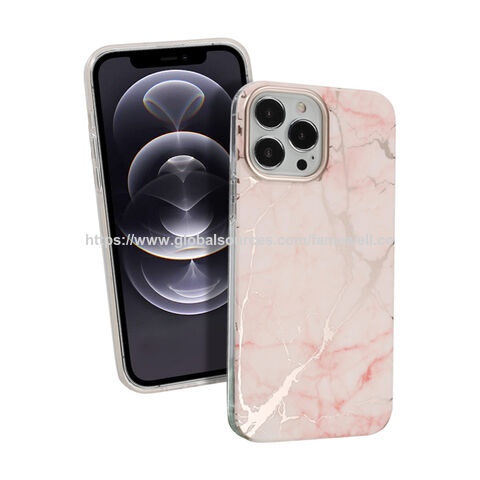 Elegante Funda Rosa de Mármol Pulido para Teléfono, Anti-Arañazos, Antigolpes, Protectora para iPhone 13