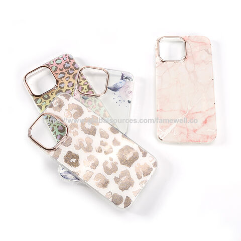 Elegante Funda Rosa de Mármol Pulido para Teléfono, Anti-Arañazos, Antigolpes, Protectora para iPhone 13