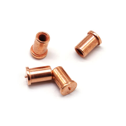 Factory customized high-precision Stainless Steel and Copper Plated Weld Stud Welding screws internal thread nut stud