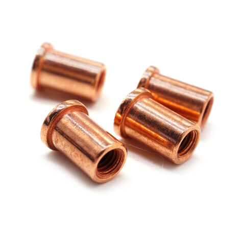 Factory customized high-precision Stainless Steel and Copper Plated Weld Stud Welding screws internal thread nut stud
