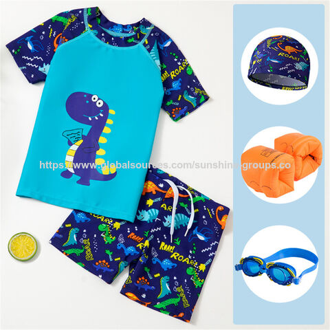 Traje de baño para niños, tallas pequeñas, medianas y grandes, traje de baño dividido con dibujos animados para bebés, traje de baño para estudiantes