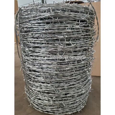 Arame farpado galvanizado de 500m para cerca de segurança - Venda direta da fábrica