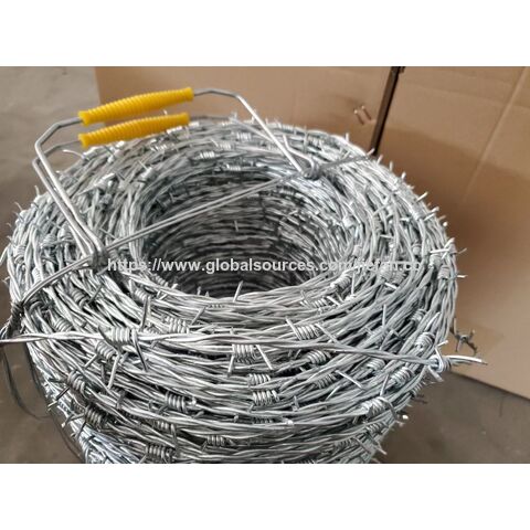 Arame farpado galvanizado de 500m para cerca de segurança - Venda direta da fábrica