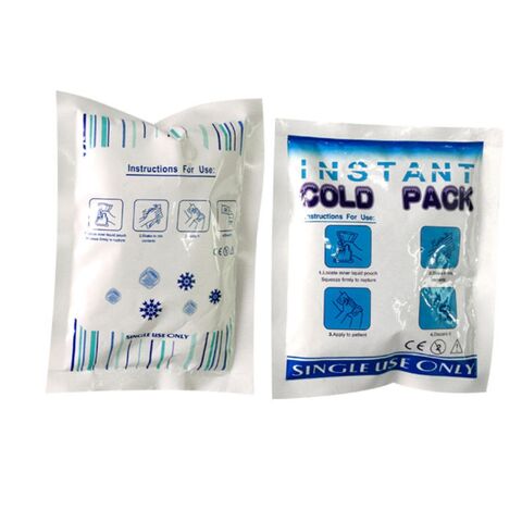 100g Neutrale Sofort-Kühlpacks oder kundenspezifisch bedruckte Sofort-Kältekompressen im Großhandel für Verletzungen, Einweg