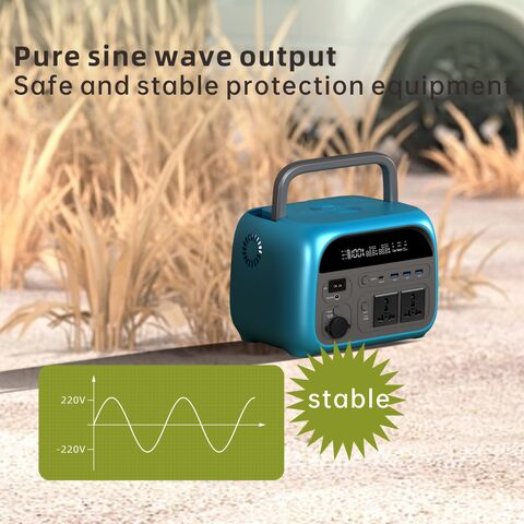 Estação de Energia Portátil 500W para Camping, Casa, Backup de Emergência, Armazenamento de Energia, À Prova D'Água, Alça, Display LED, Power Banks 300W