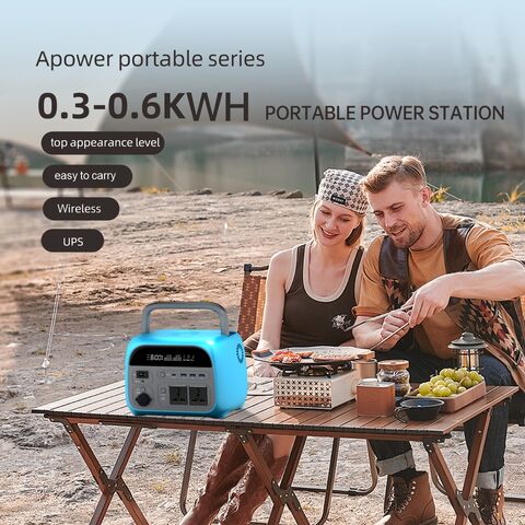 Estação de Energia Portátil 500W para Camping, Casa, Backup de Emergência, Armazenamento de Energia, À Prova D'Água, Alça, Display LED, Power Banks 300W