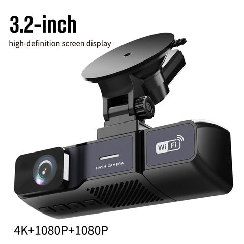 Hotsale 3-Kanal Dashcam 4K+1080P+1080P Vorne Innen Hinten Dreiwege Triple Auto Dash Kamera IR Nachtsicht 24 Stunden Parkmodus