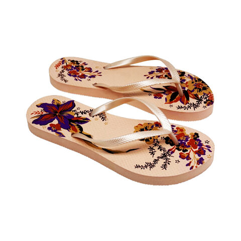 Bosirui Mode Blumenmuster Flip-Flops Hausschuhe Outdoor Damen Strand Custom Großhandel Damen Strand Flip Flops Custom Flip Flops
