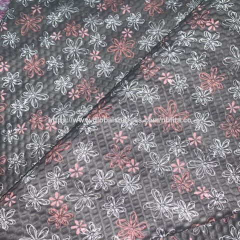 Tissu imprimé seersucker T/C