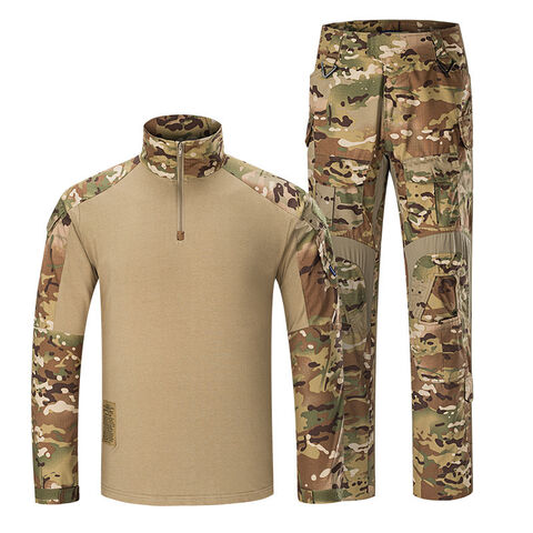 GAF Traje Táctico Personalizado G3 Impermeable Camuflaje, Pantalones y Camisa Tipo Rana, Traje Táctico Antidesgarro