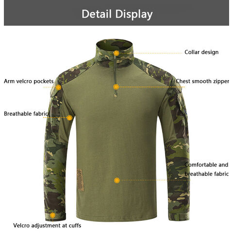 GAF Traje Táctico Personalizado G3 Impermeable Camuflaje, Pantalones y Camisa Tipo Rana, Traje Táctico Antidesgarro