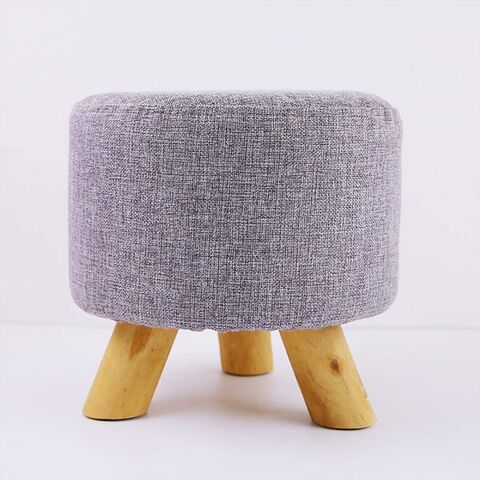 Direkt vom Hersteller: Hocker mit Holzbeinen und runder Fußstütze für Homeoffice